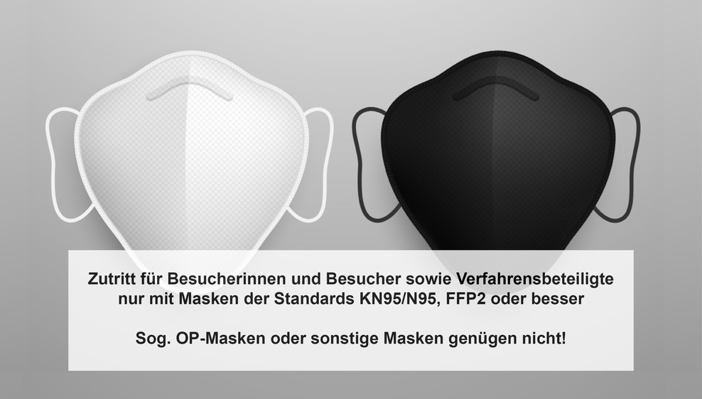 FFP2 Masken schwarz und weiß